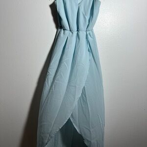 Lush Light Blue High Low Dress